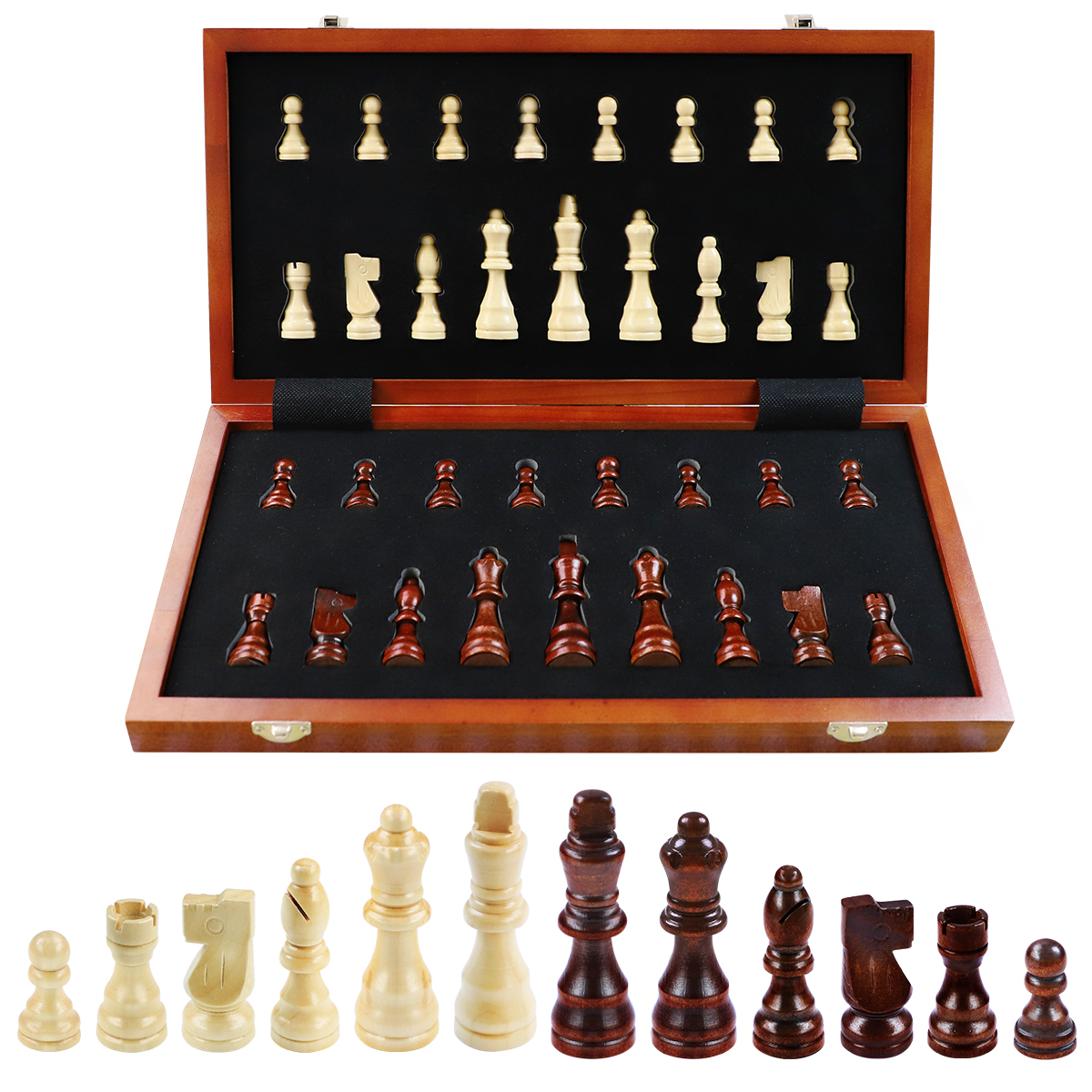 WG-CS15WM-Mahogany-No printing Chess Set